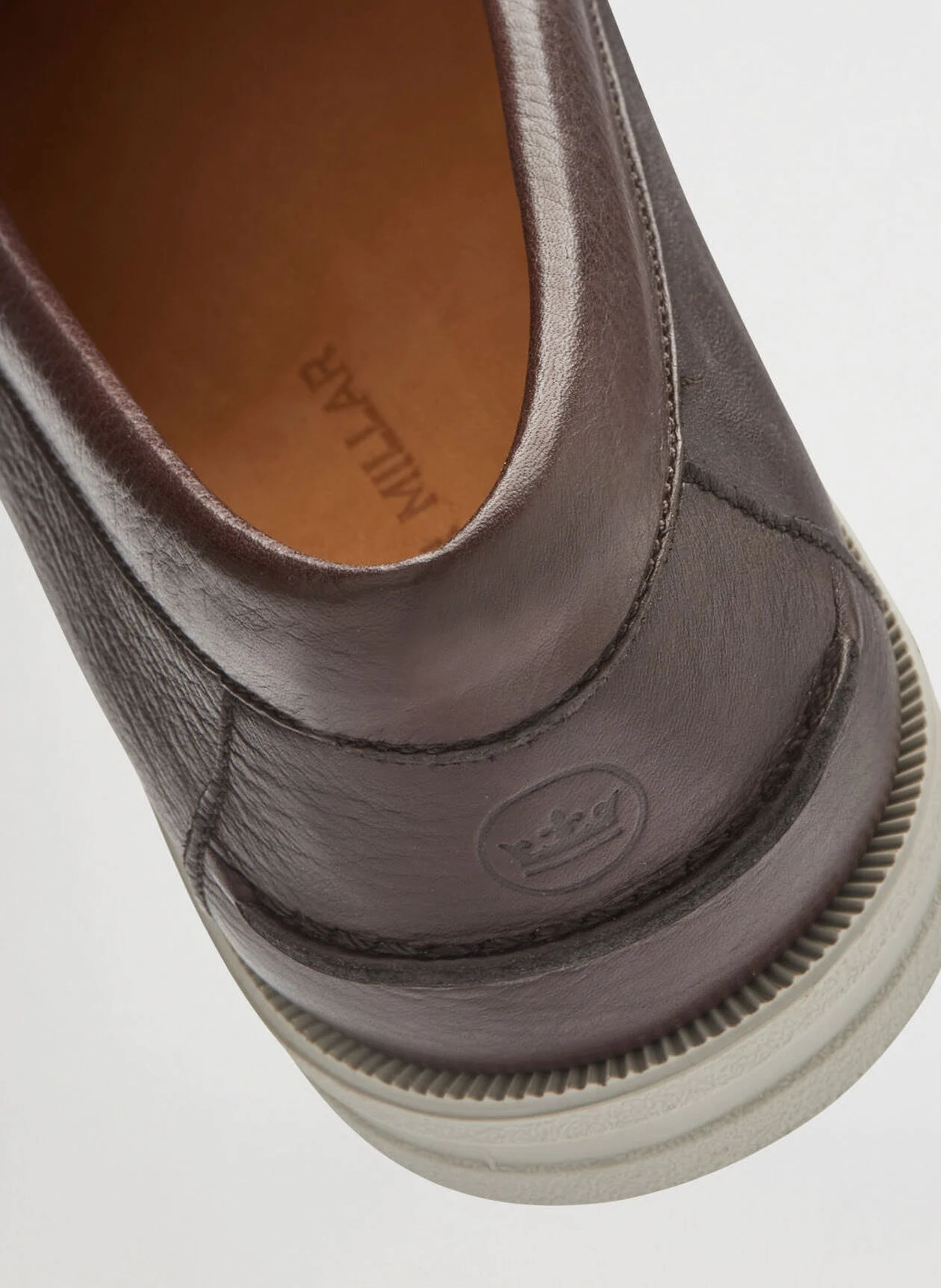 PETER MILLAR Men's Excursionist Leather Boat Shoe - CHOCOLATE Men's Durable Golf Shoes