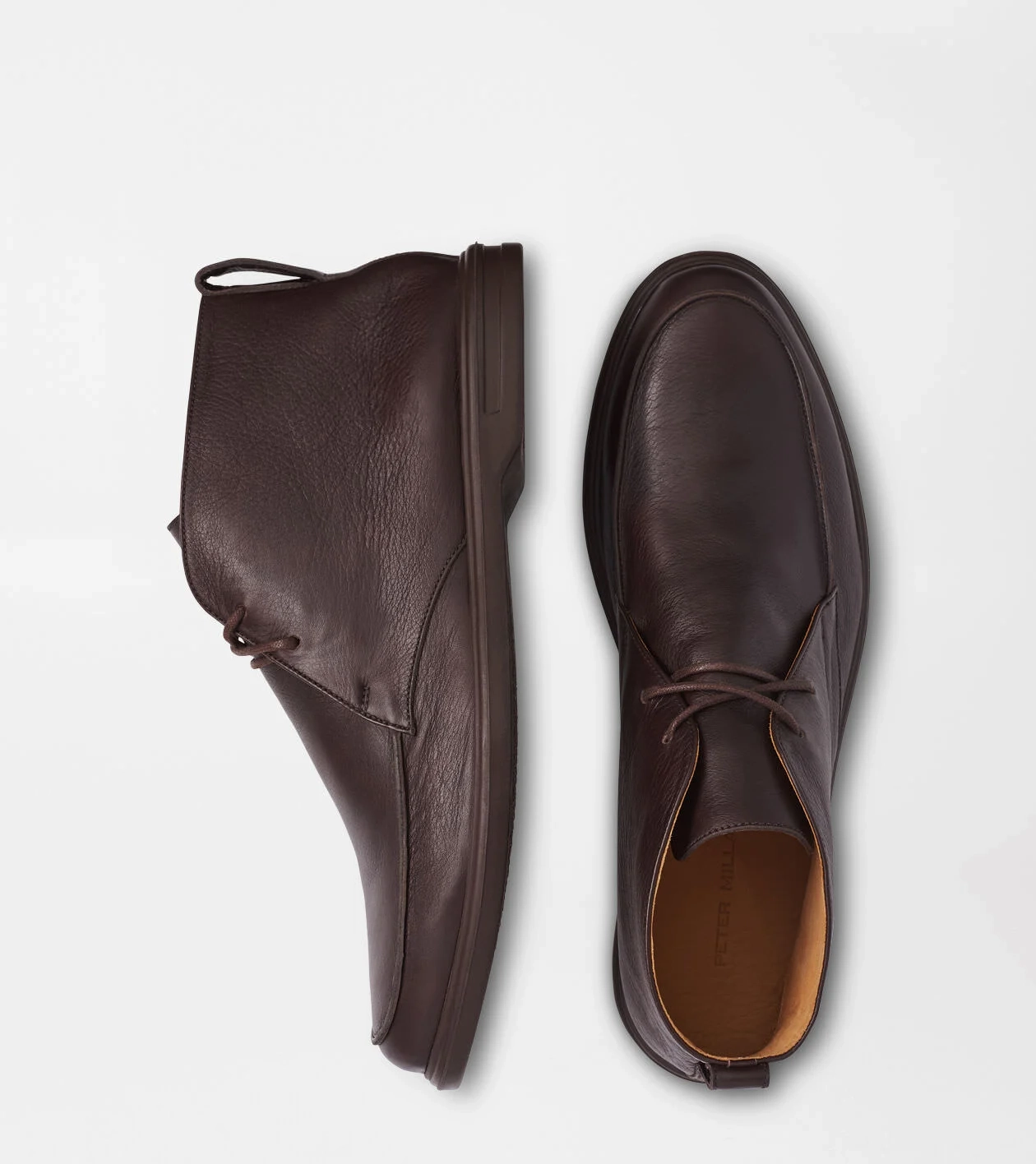 PETER MILLAR Men's Excursionist Leather Lace Up Derby Boot - CHOCOLATE Men's Durable Golf Shoes