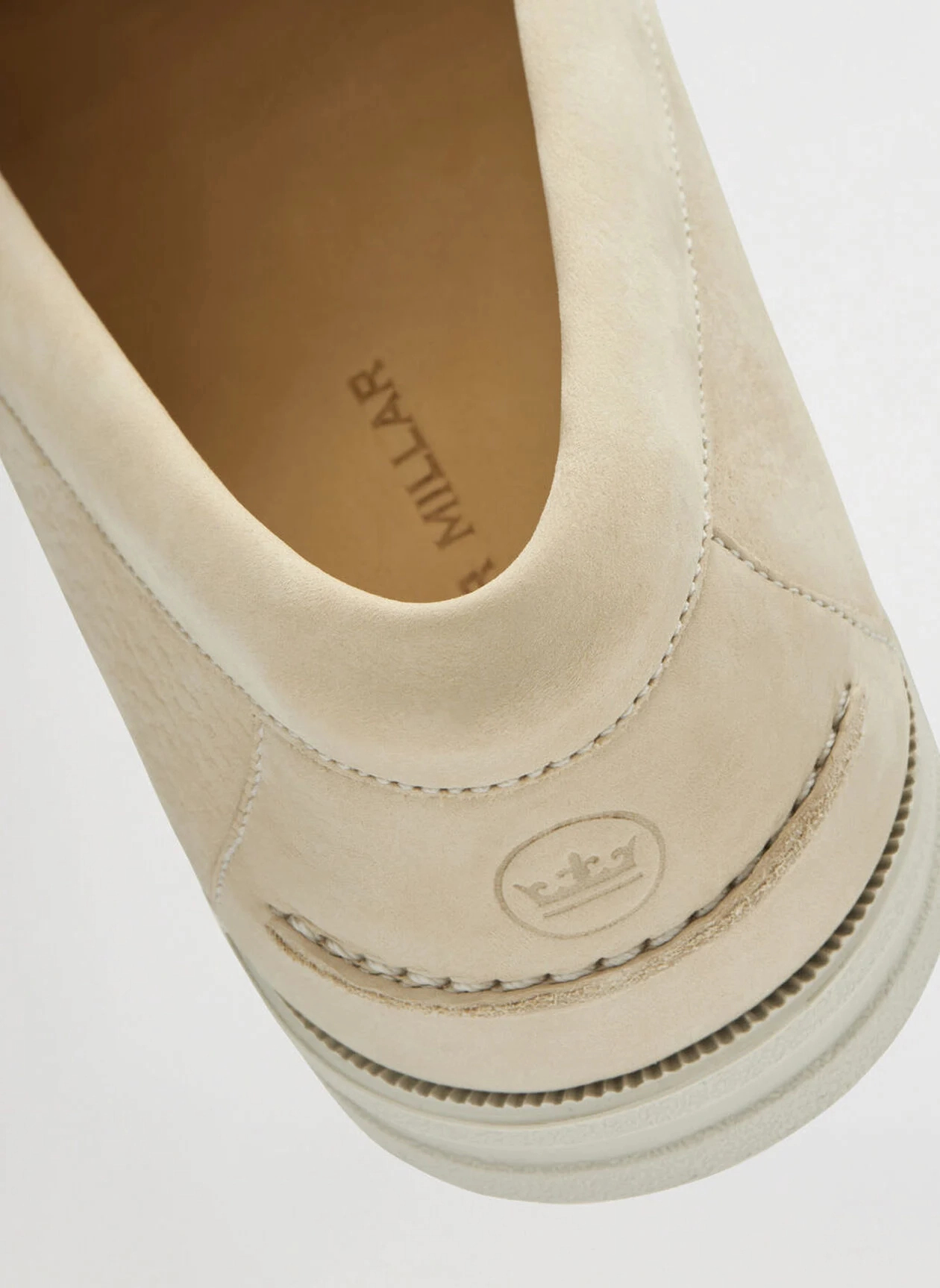 PETER MILLAR Men's Excursionist Nubuck Boat Shoe - STONE Men's Durable Golf Shoes