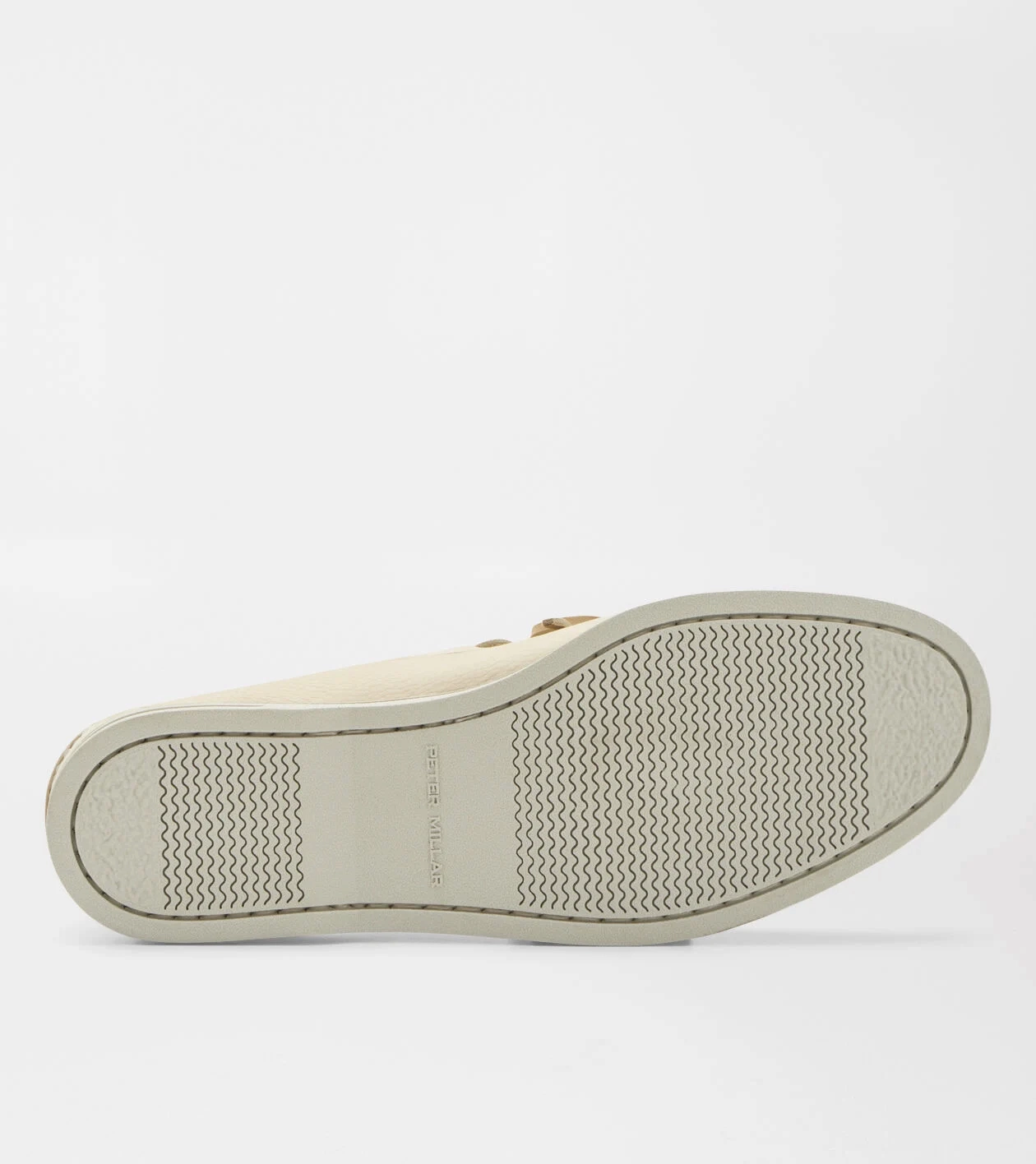 PETER MILLAR Men's Excursionist Nubuck Boat Shoe - STONE Men's Durable Golf Shoes