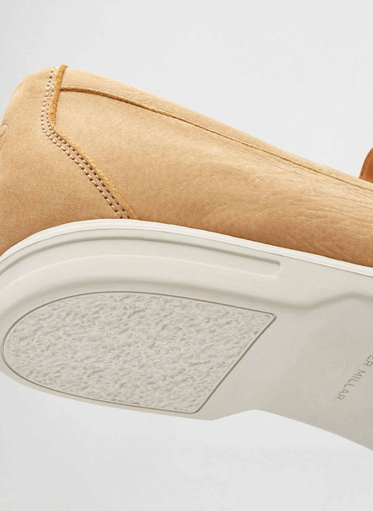 PETER MILLAR Men's Excursionist Nubuck Venetian Loafer - BEACH Men's Durable Golf Shoes