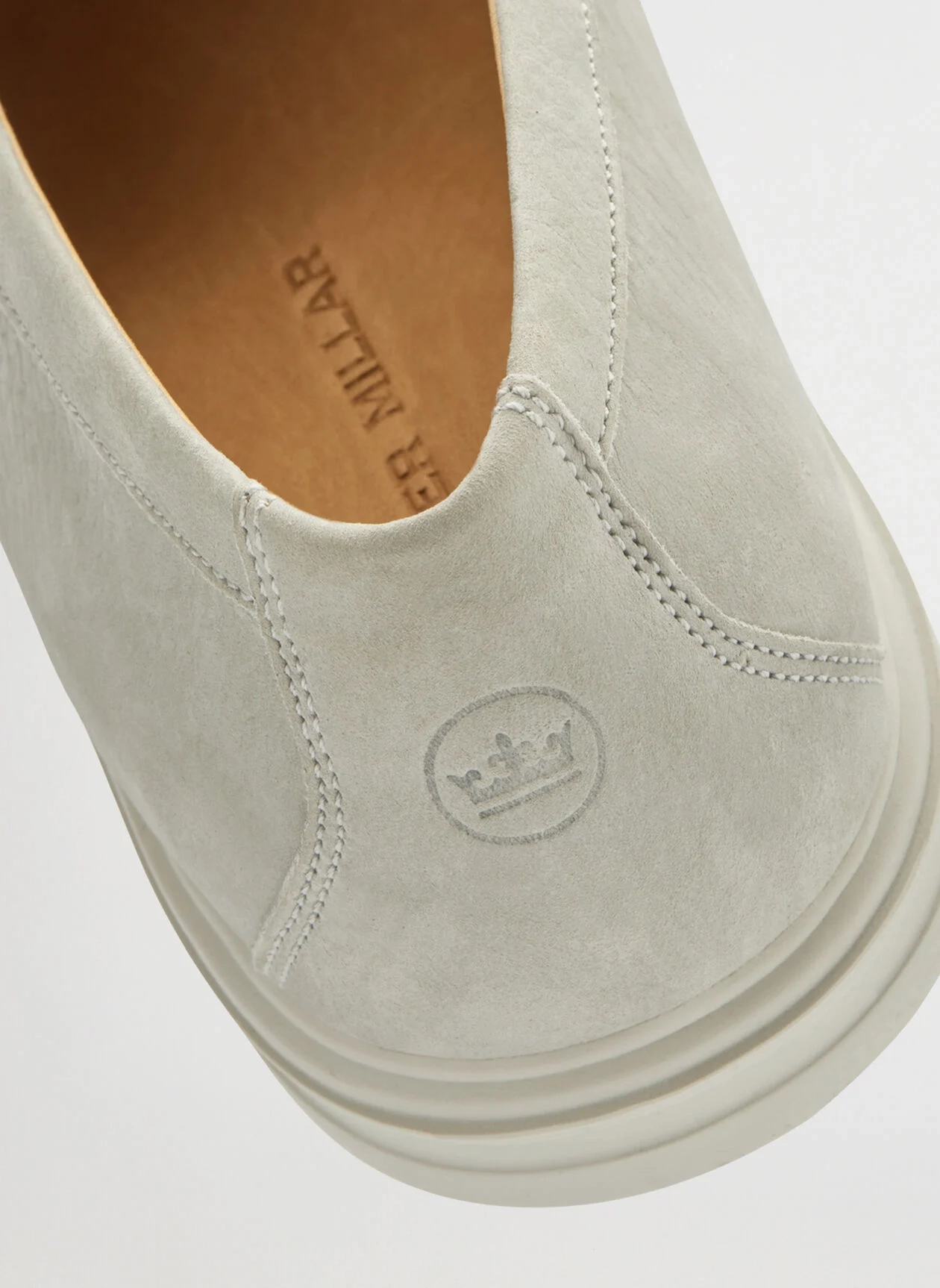 PETER MILLAR Men's Excursionist Nubuck Venetian Loafer - PEARL GREY Men's Durable Golf Shoes