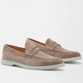 PETER MILLAR Men's Excursionist Penny Loafer - PEBBLE Mens durable golf shoe collection
