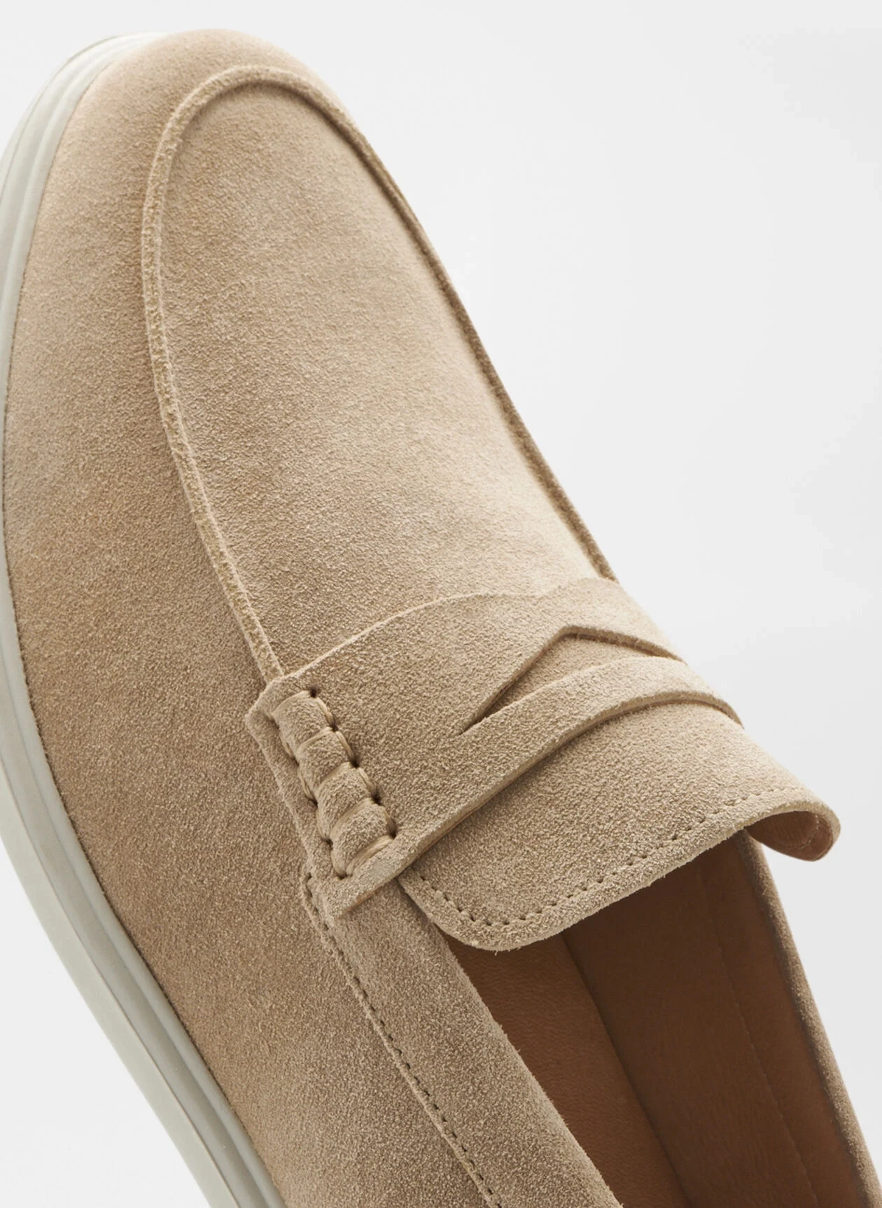 PETER MILLAR Men's Excursionist Penny Loafer - SAND Men's Durable Golf Shoes
