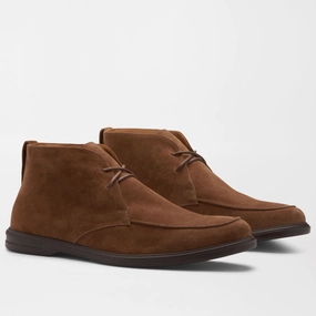 PETER MILLAR Men's Excursionist Suede Lace Up Derby Boot - DARK AMBER Mens durable golf shoe collection