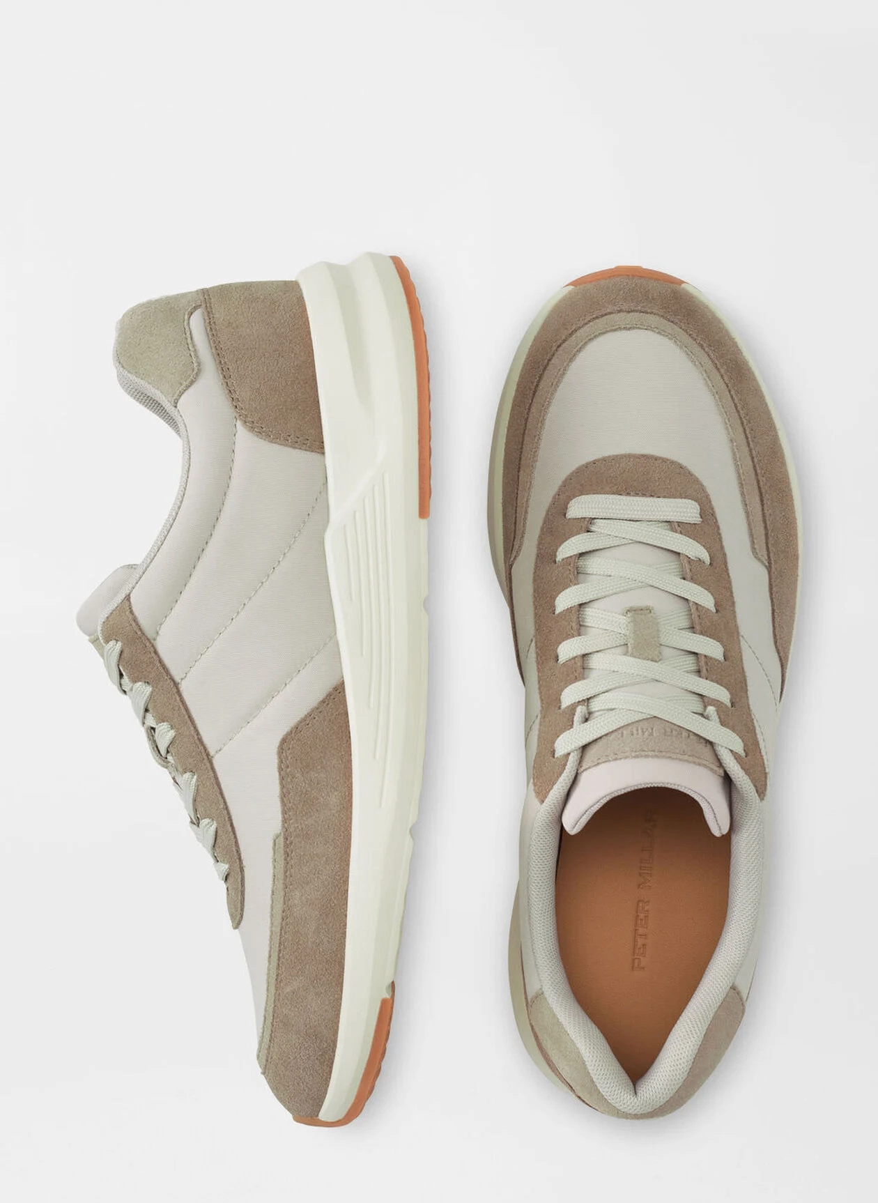 PETER MILLAR Men's Journeyman Sneaker - DRIFTWOOD Men's Durable Golf Shoes