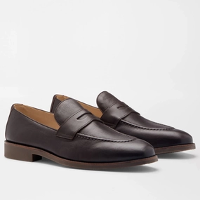 PETER MILLAR Men's Madison Penny Loafer - CHOCOLATE Mens durable golf shoe collection