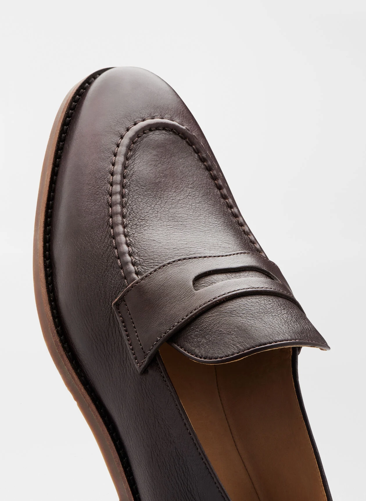 PETER MILLAR Men's Madison Penny Loafer - CHOCOLATE Men's Durable Golf Shoes
