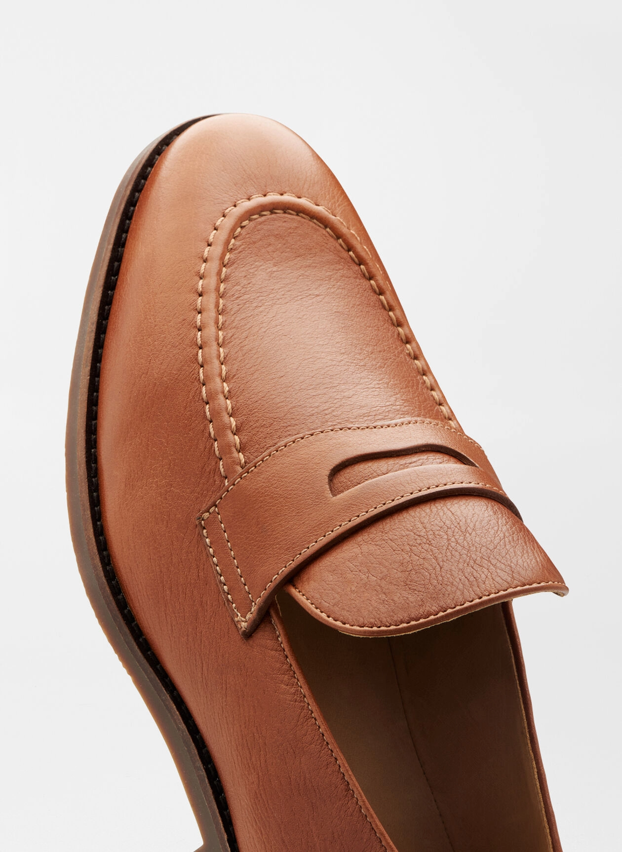 PETER MILLAR Men's Madison Penny Loafer - COGNAC Men's Durable Golf Shoes