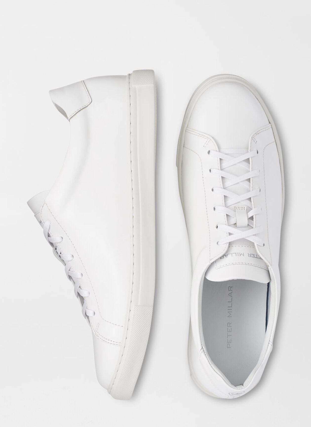 PETER MILLAR Men's Vantage Lite Sneaker - WHITE Men's Durable Golf Shoes