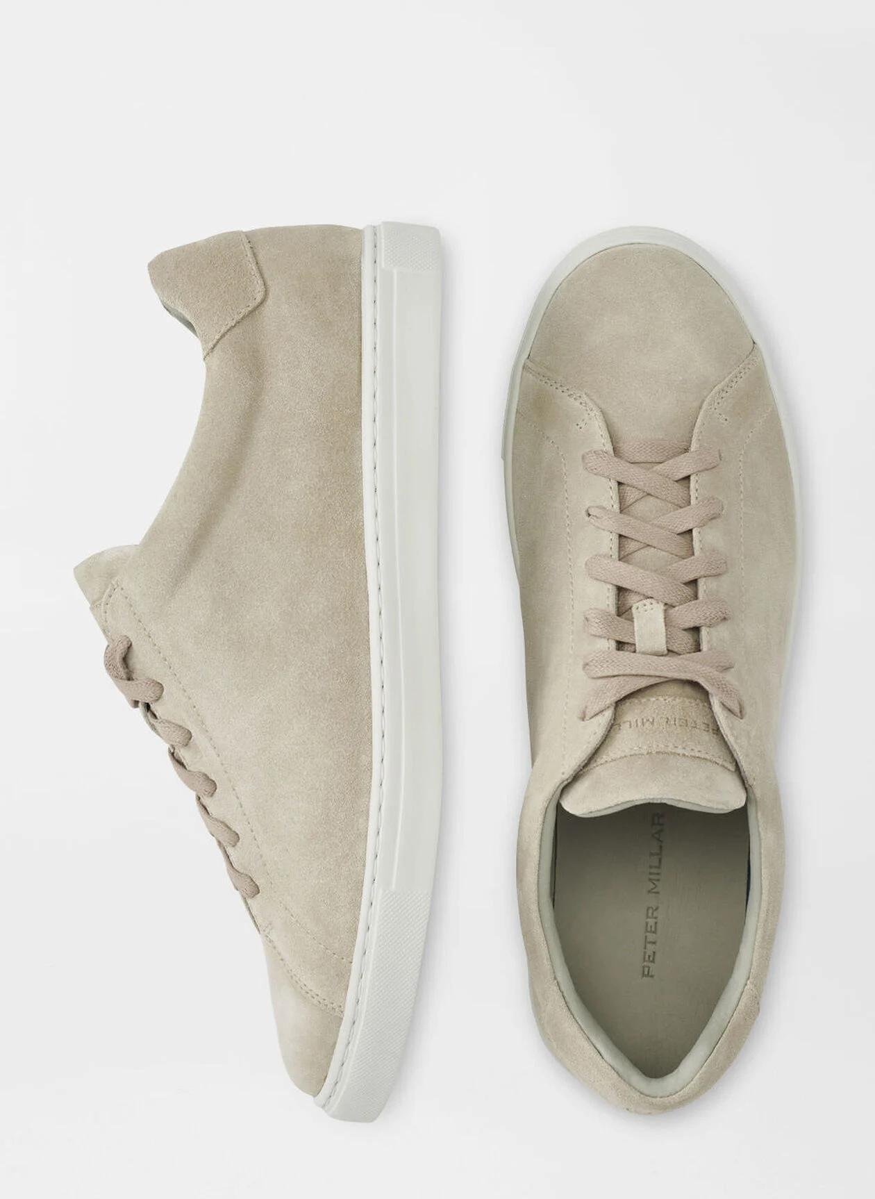 PETER MILLAR Men's Vantage Lite Suede Sneaker - BEIGE Men's Durable Golf Shoes
