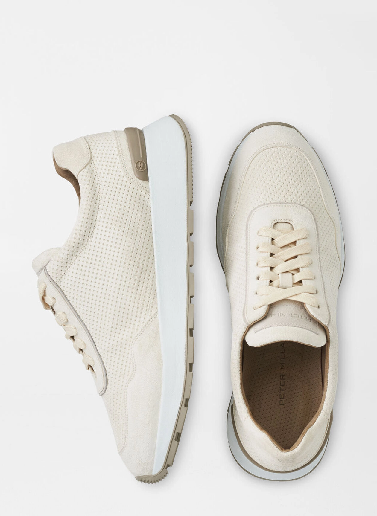 PETER MILLAR Men's Wayfare Runner - IVORY Men's Durable Golf Shoes