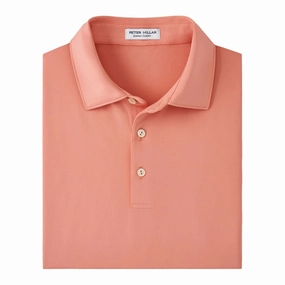Peter Millar Solid Performance Jersey Polo - Grapefruit Peter Millar men's luxury apparel