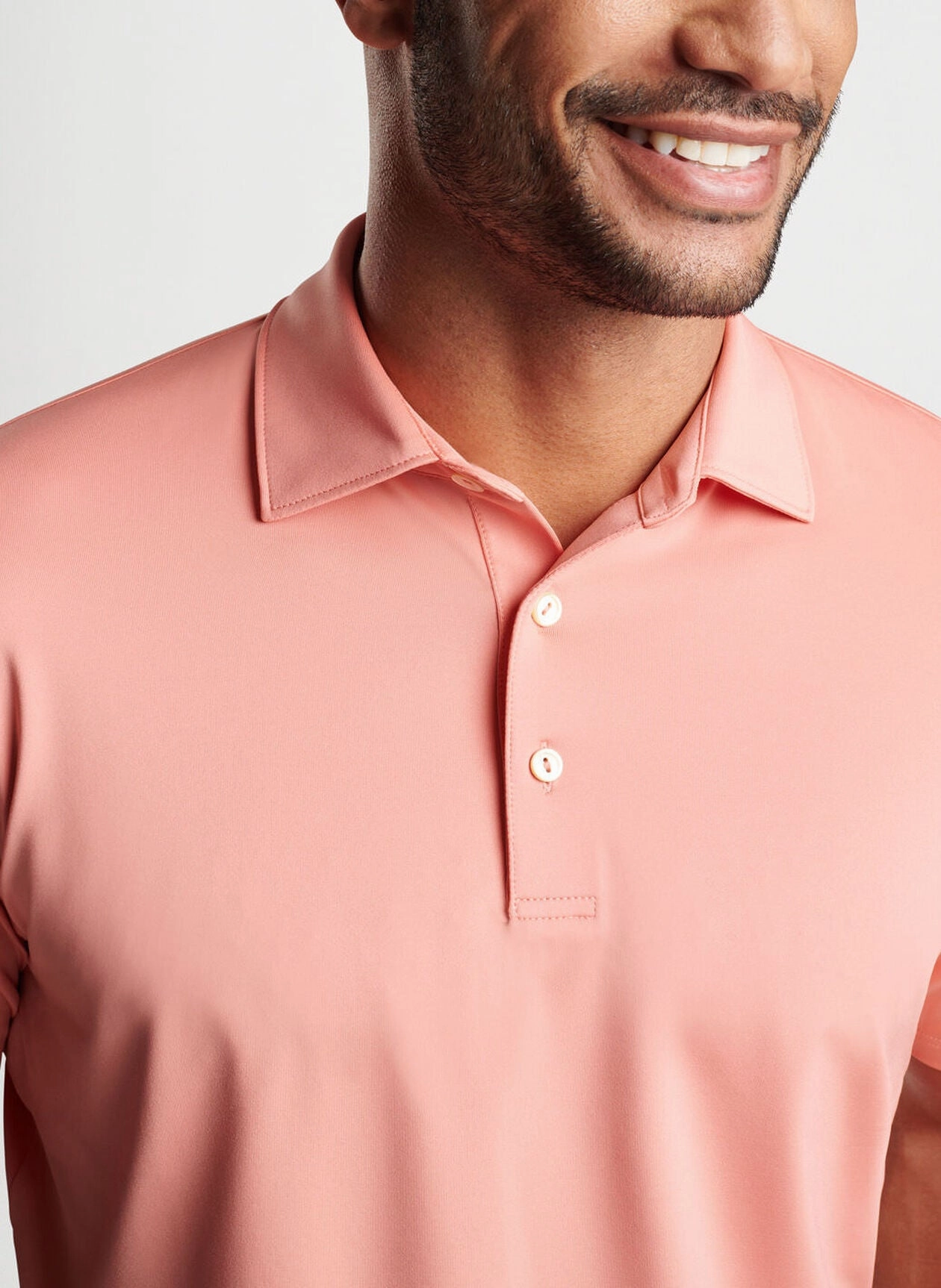 Peter Millar Solid Performance Jersey Polo - Grapefruit Peter Millar Men's Apparel