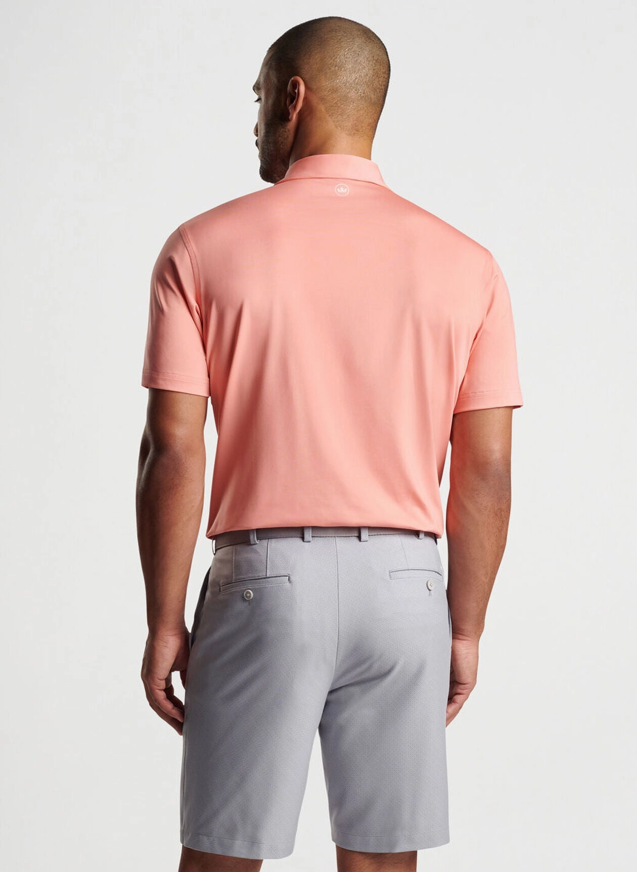 Peter Millar Solid Performance Jersey Polo - Grapefruit Peter Millar Men's Apparel