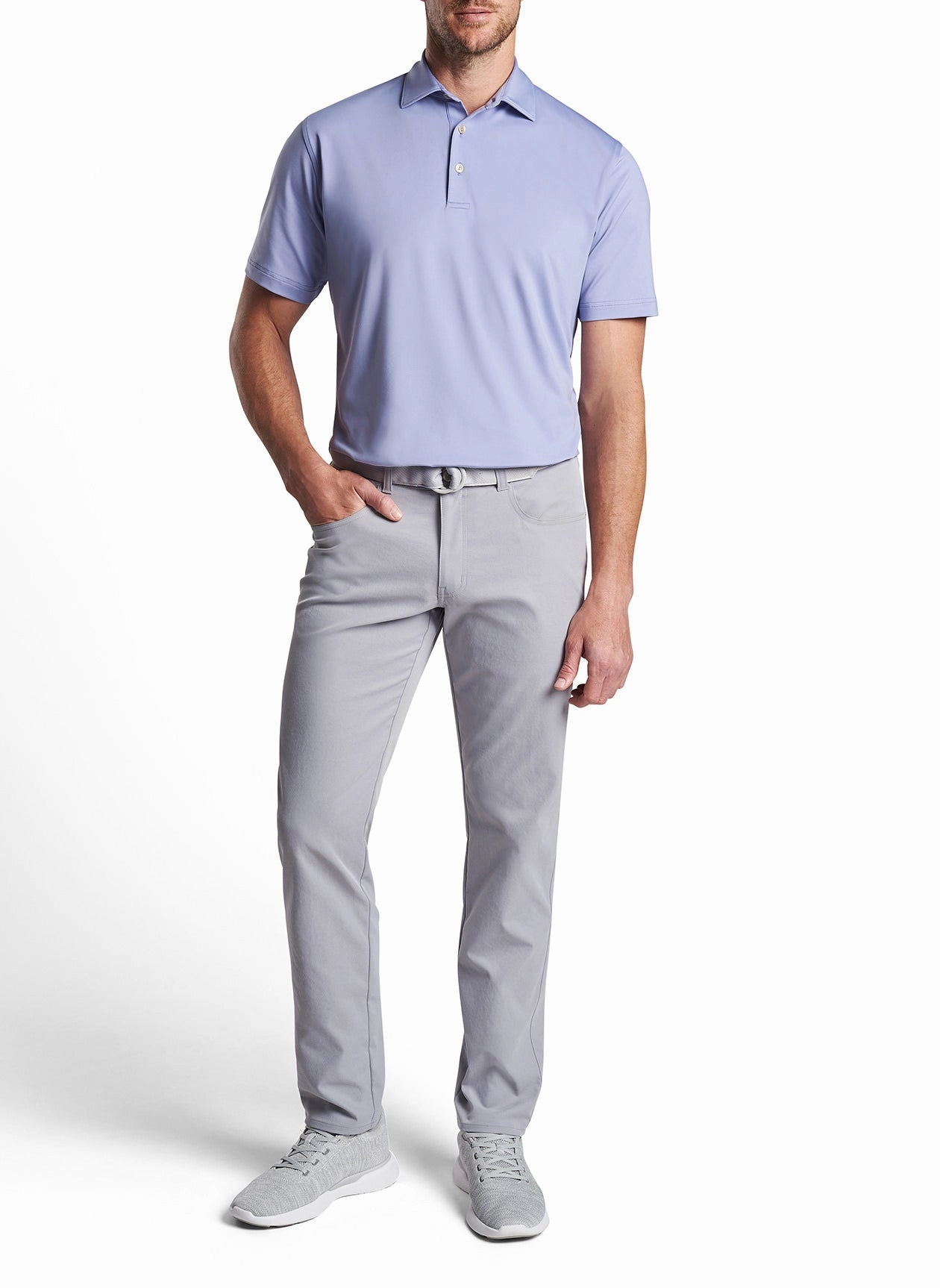 Peter Millar Solid Performance Jersey Polo - Lavender Fog Peter Millar Men's Apparel