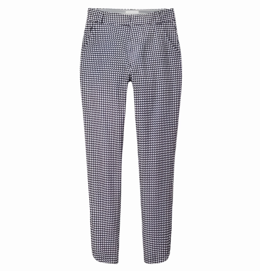 Peter Millar Surge Gingham Print Performance Ankle Trouser - Black Peter Millar womens apparel