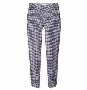 Peter Millar Surge Gingham Print Performance Ankle Trouser - Black Peter Millar womens apparel
