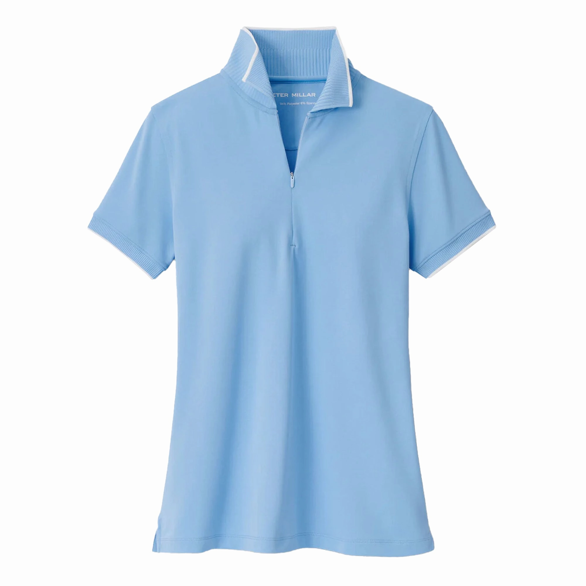 Peter Millar Whitworth Sport Mesh Polo - Cottage Blue/White Peter Millar womens apparel