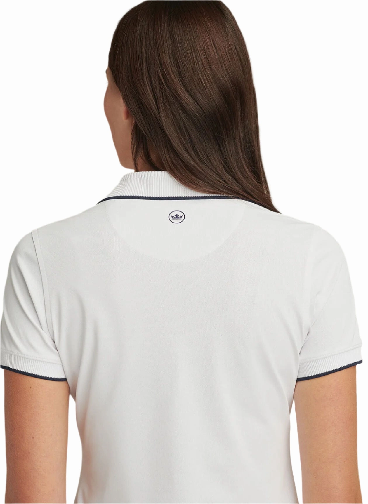 Peter Millar Whitworth Sport Mesh Polo - White/Navy Peter Millar Women's Fashion