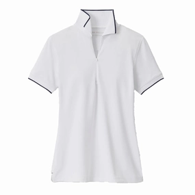 Peter Millar Whitworth Sport Mesh Polo - White/Navy Peter Millar womens apparel