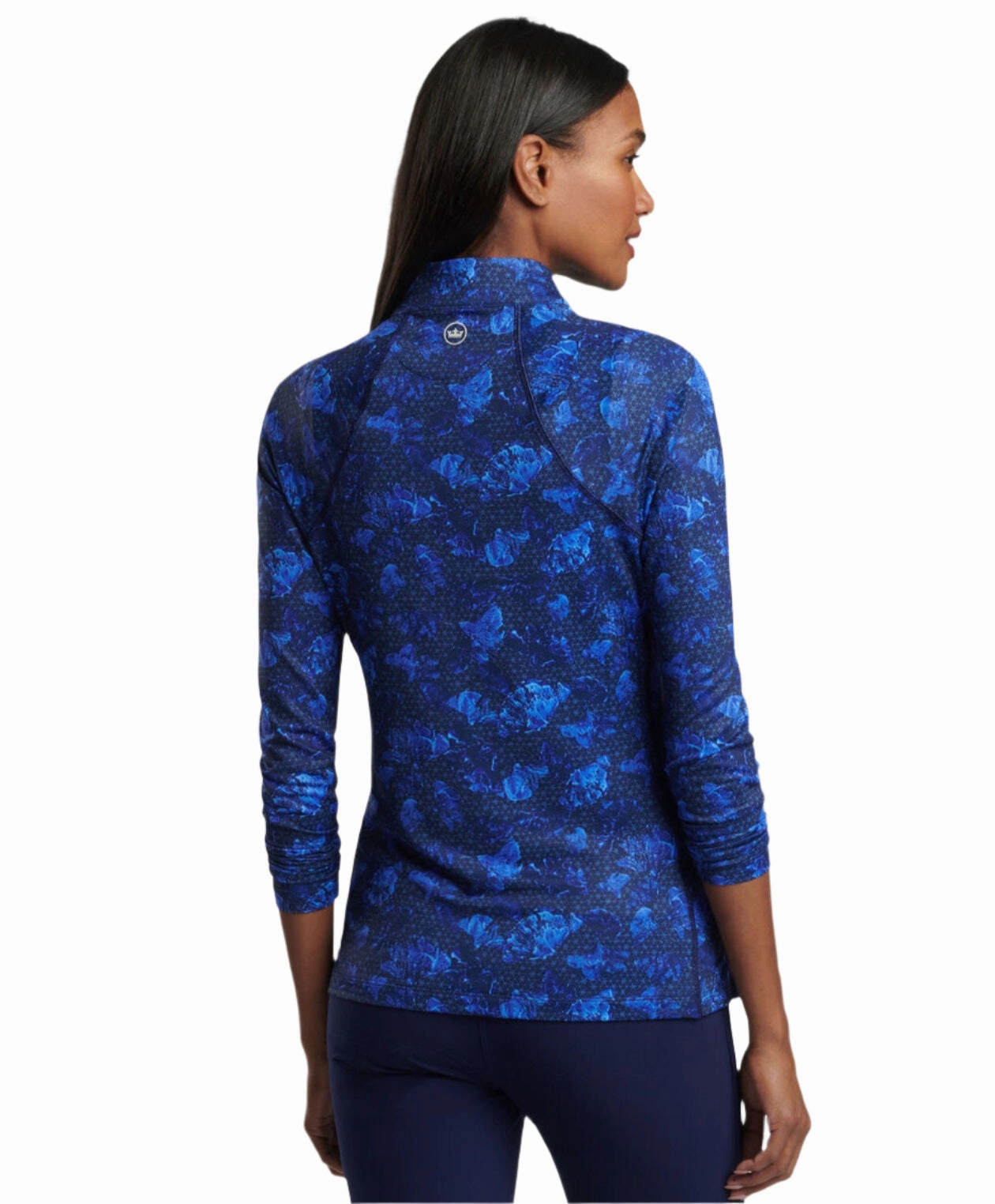 Peter Millar Women's Ginko Print Raglan Sleeve Perth Layer - Abaco Blue Peter Millar Women's Fashion