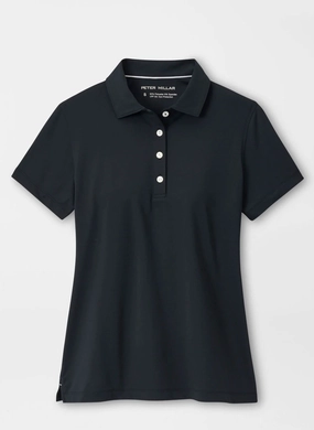 Peter Millar Women's Short Sleeve Button Polo - NAVY Peter Millar women's fashion line