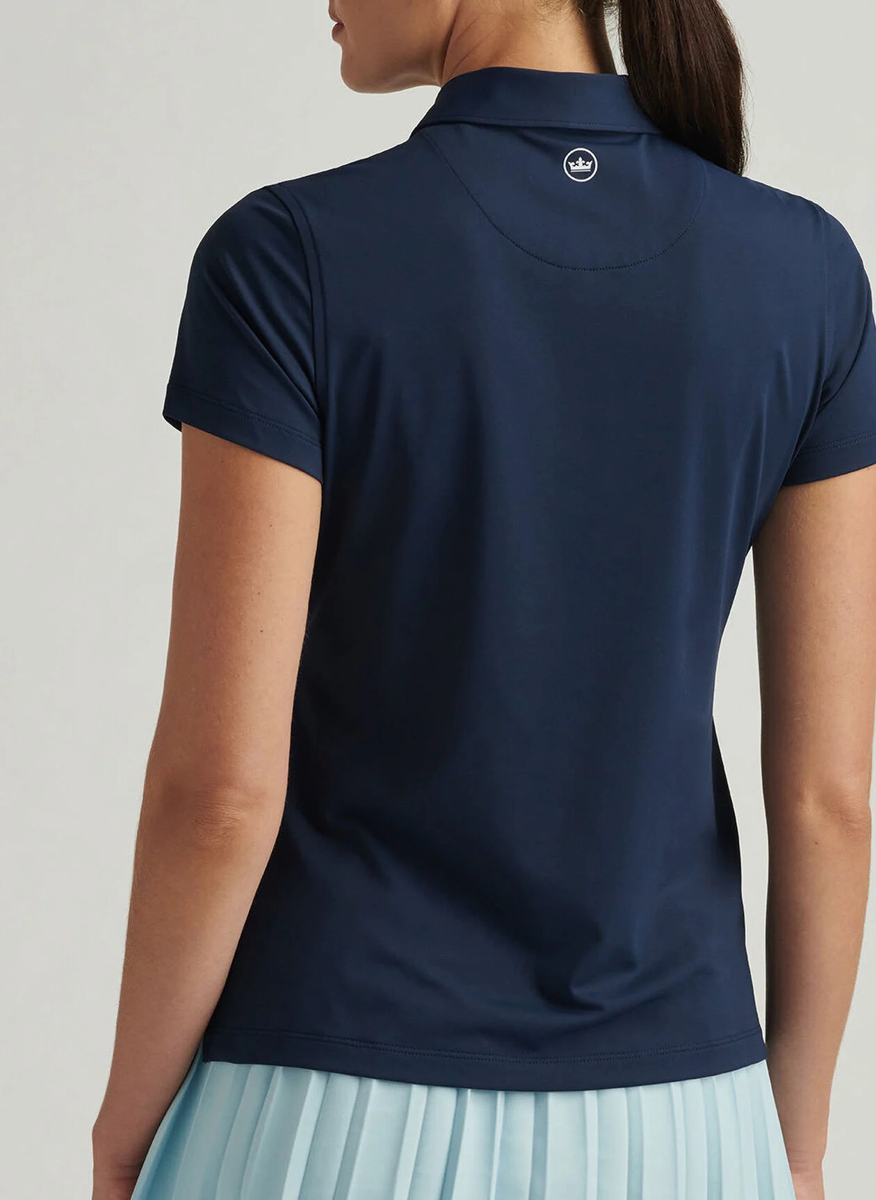 Peter Millar Women's Short Sleeve Button Polo - NAVY Peter Millar Apparel for Women
