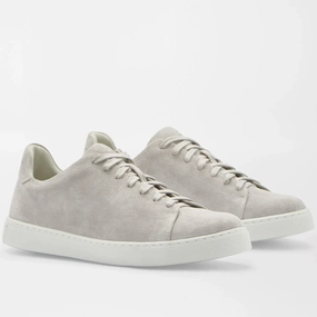 PETER MILLAR Women's Vantage Lite Suede Sneaker - PEARL GREY Womens high-performance golf shoes