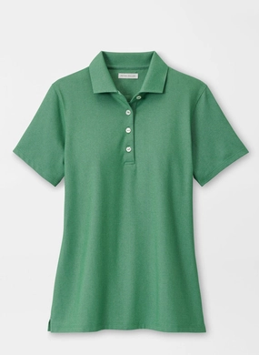 Peter Millar Womens Albatross Short-Sleeve Polo - Field Green Peter Millar women's fashion line