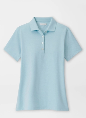 Peter Millar Womens Albatross Short-Sleeve Polo - Skylight Peter Millar women's fashion line