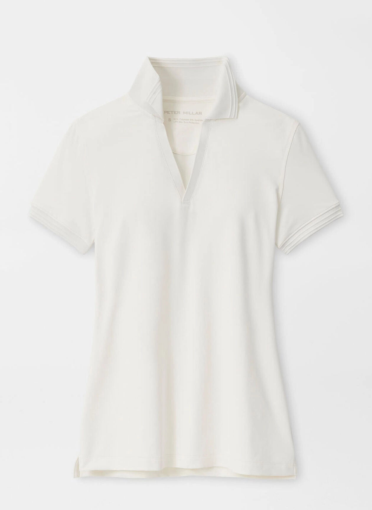 Peter Millar Womens Betty Short-Sleeve Drop V Polo - Ivory Peter Millar women's fashion line