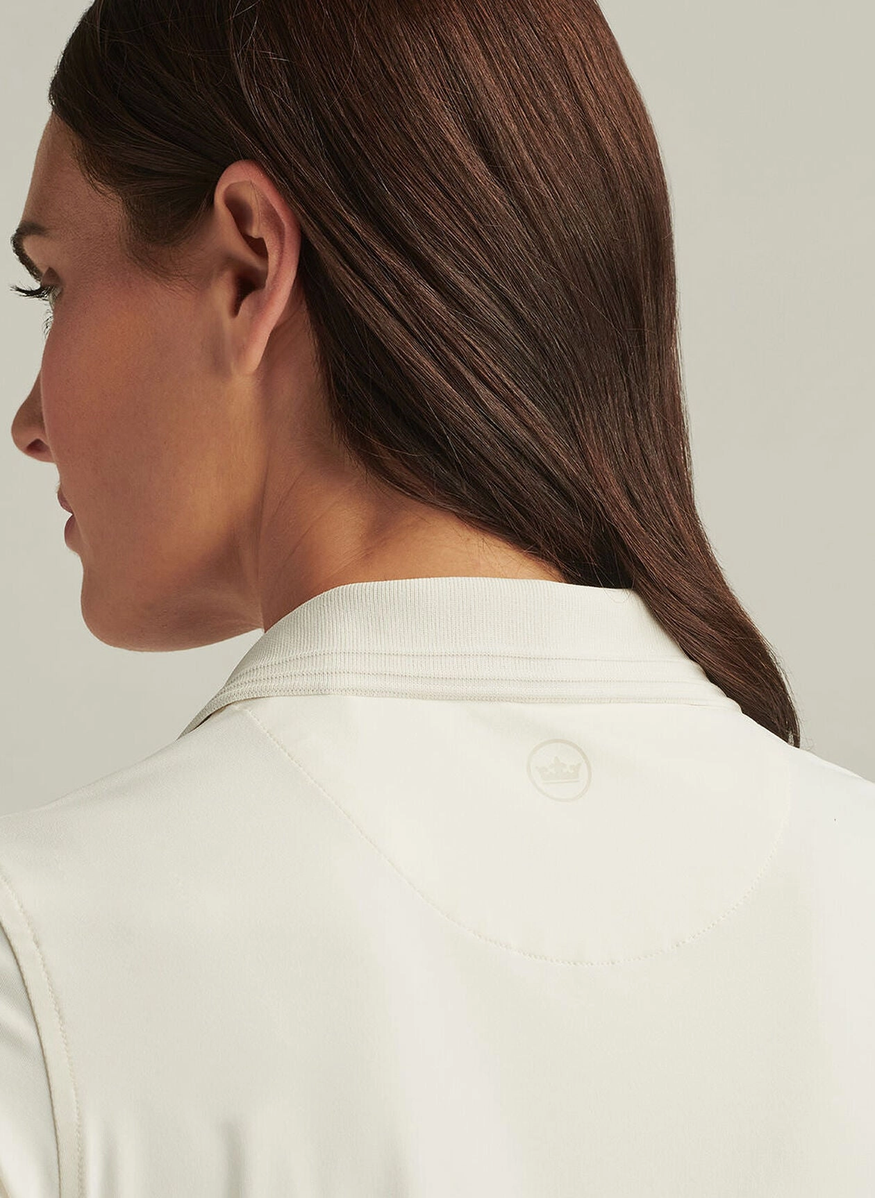 Peter Millar Womens Betty Short-Sleeve Drop V Polo - Ivory Peter Millar Apparel for Women
