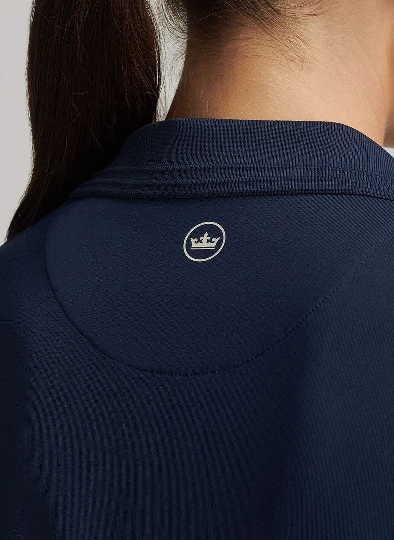Peter Millar Womens Betty Short-Sleeve Drop V Polo - Navy Peter Millar Apparel for Women