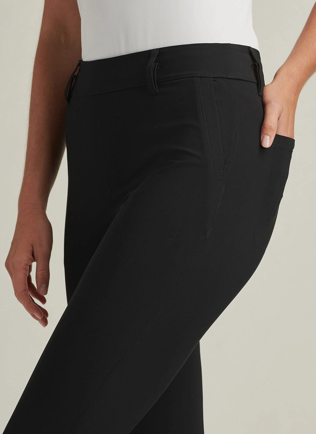 Peter Millar Womens Bingham High Stretch Ankle Pant - Black Peter Millar Apparel for Women