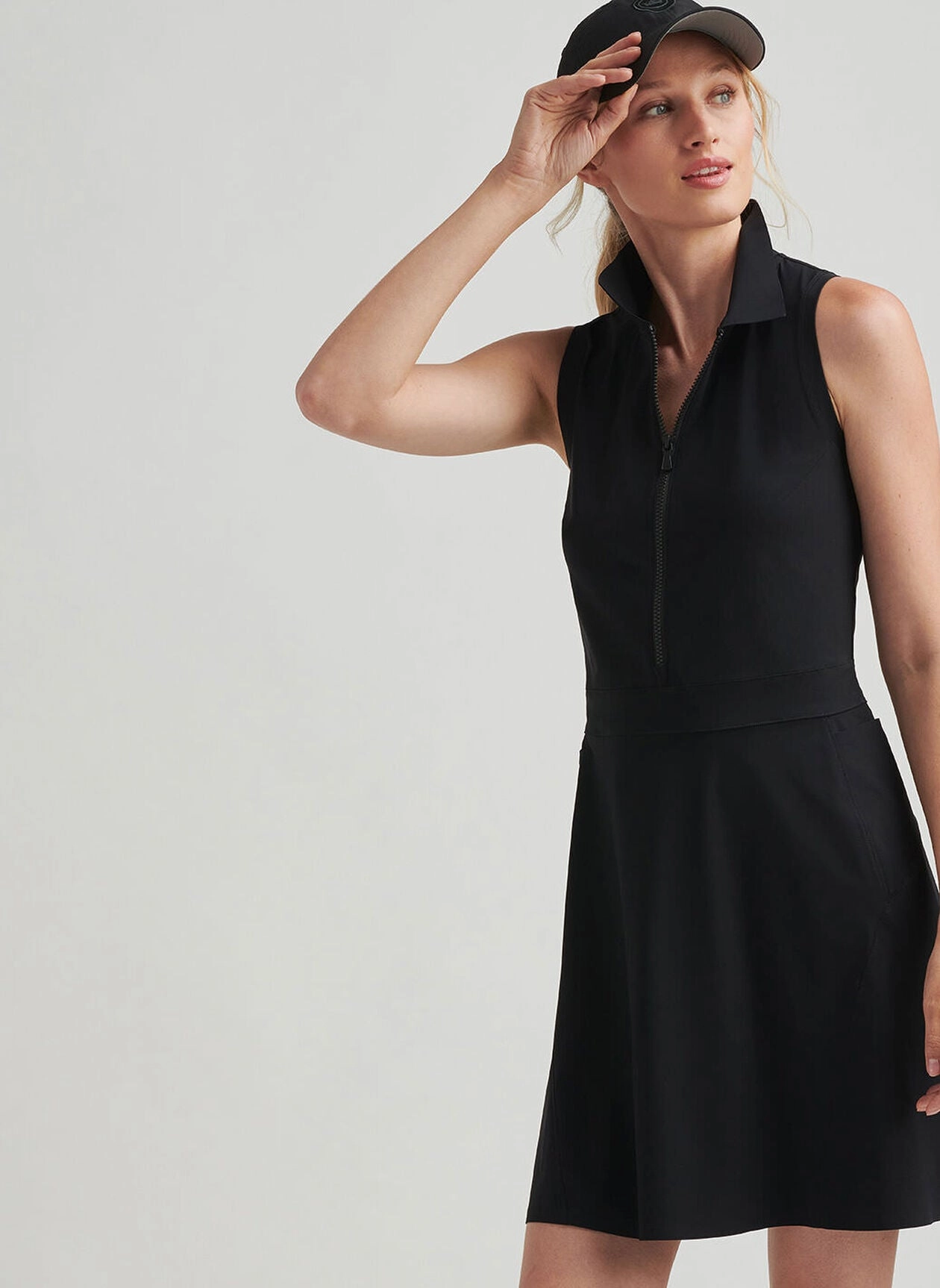 Peter Millar Womens Bingham Sleeveless Sport Dress - Black Peter Millar Apparel for Women