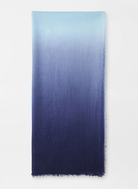 Peter Millar Womens Cashmere Ombre Scarf - Skylight Navy Peter Millar women's fashion line