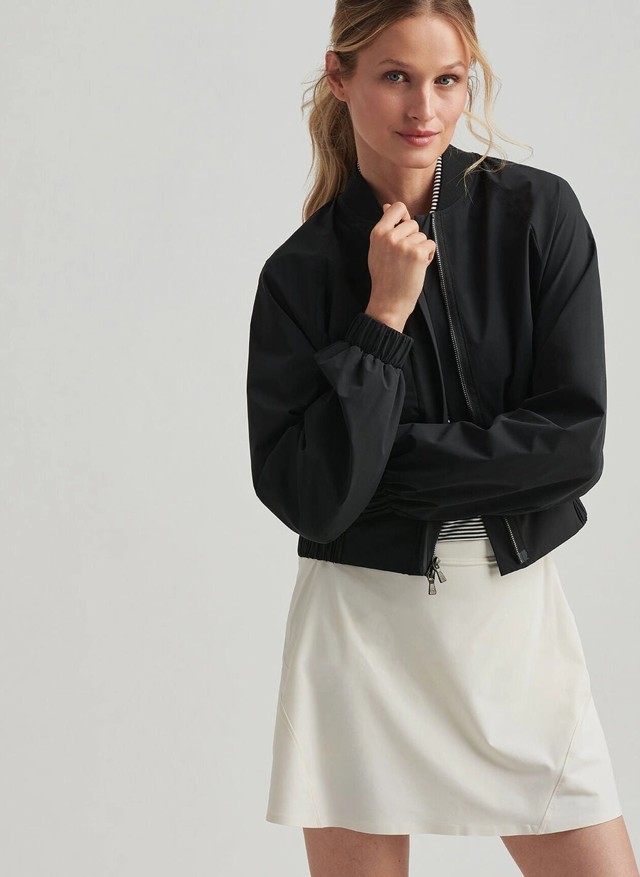 Peter Millar Womens Ceres Blouson Zip Jacket - Black Peter Millar Apparel for Women