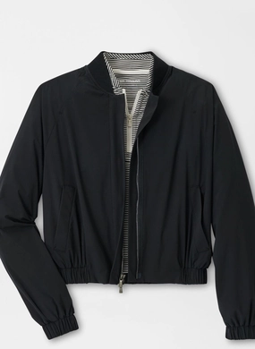 Peter Millar Womens Ceres Blouson Zip Jacket - Black Peter Millar women's fashion line