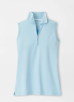 Peter Millar Womens Chrissie Sleeveless Polo - Skylight White Peter Millar women's fashion line
