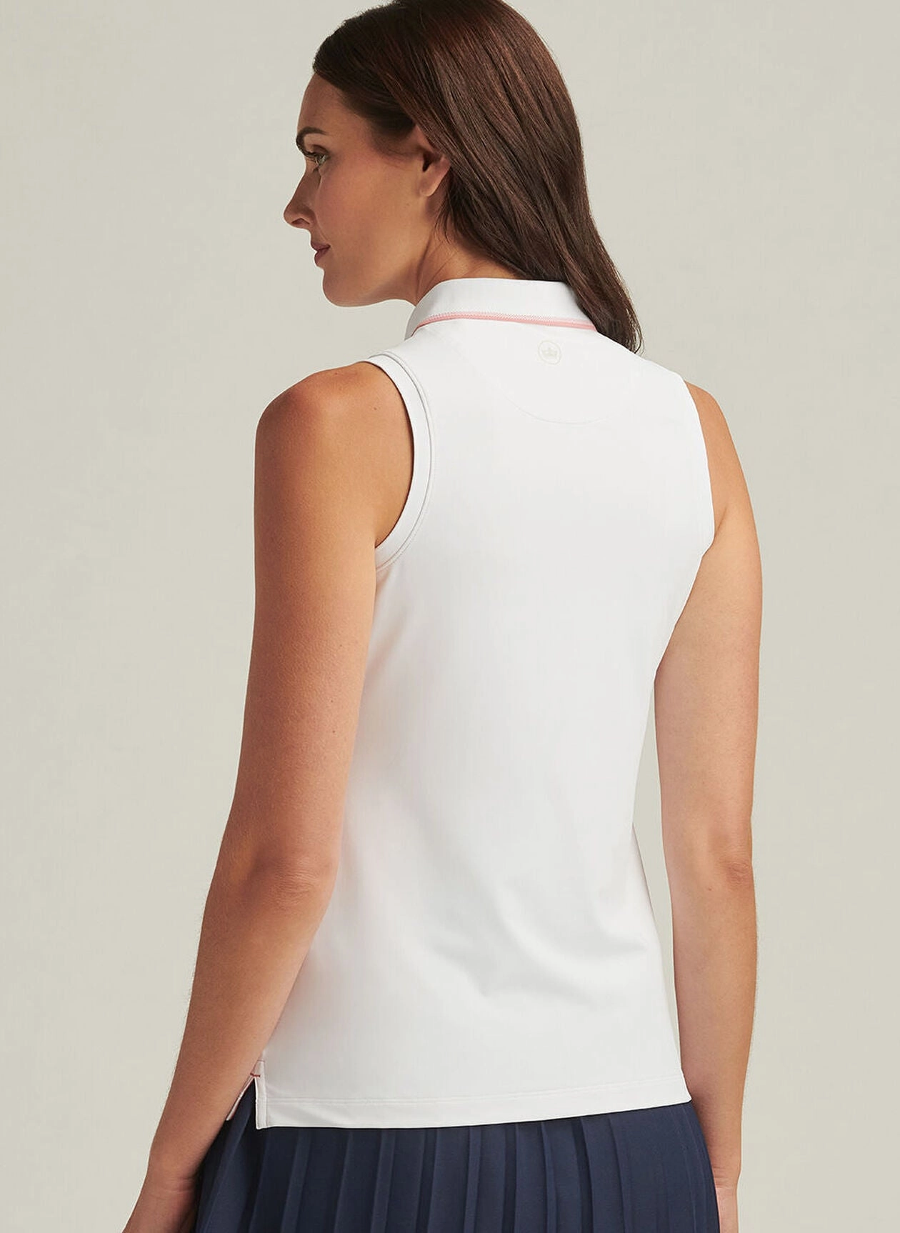 Peter Millar Womens Chrissie Sleeveless Polo - White Coral Reef Peter Millar Apparel for Women