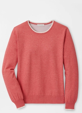 Peter Millar Womens Coolspun Cotton Crewneck - Coral Reef Peter Millar women's fashion line