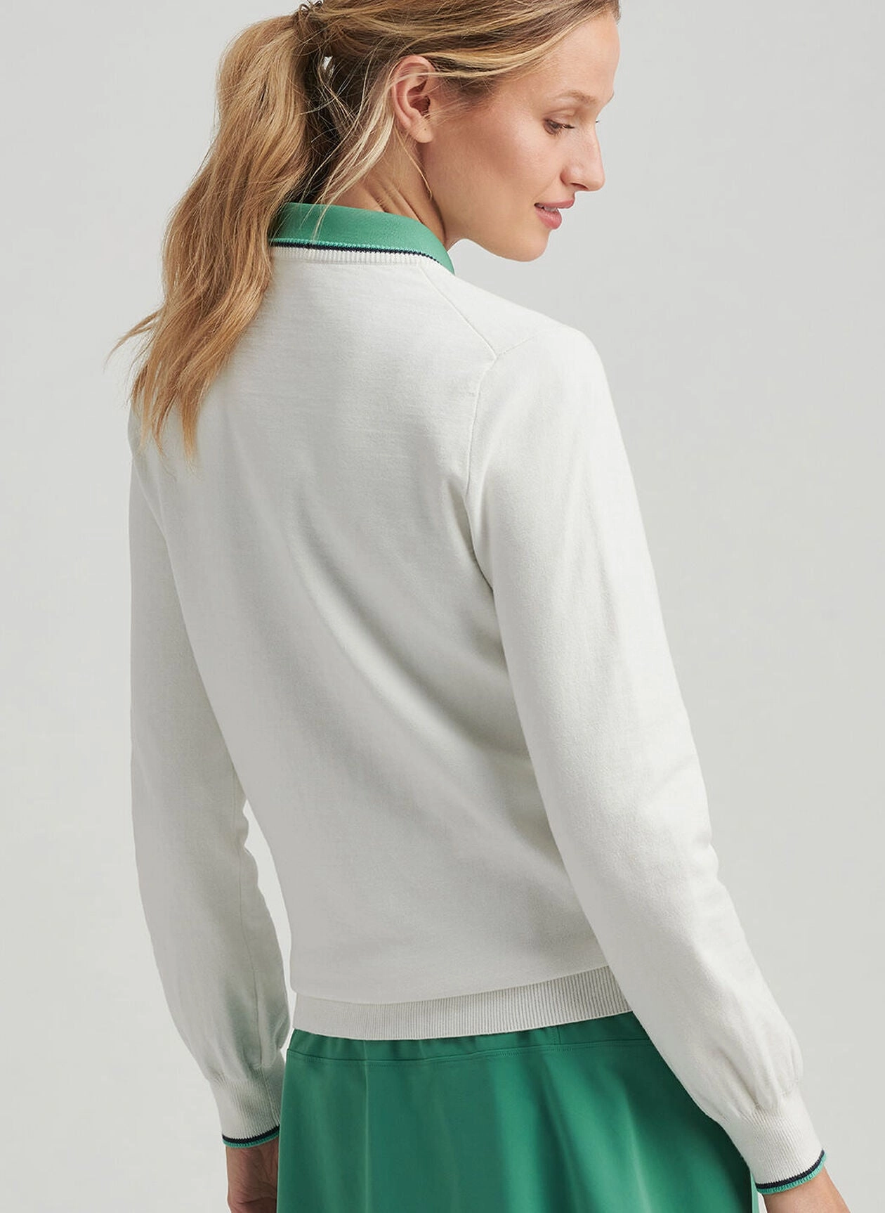 Peter Millar Womens Coolspun Cotton Crewneck - White Peter Millar Apparel for Women