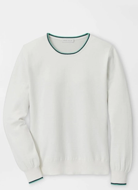 Peter Millar Womens Coolspun Cotton Crewneck - White Peter Millar women's fashion line