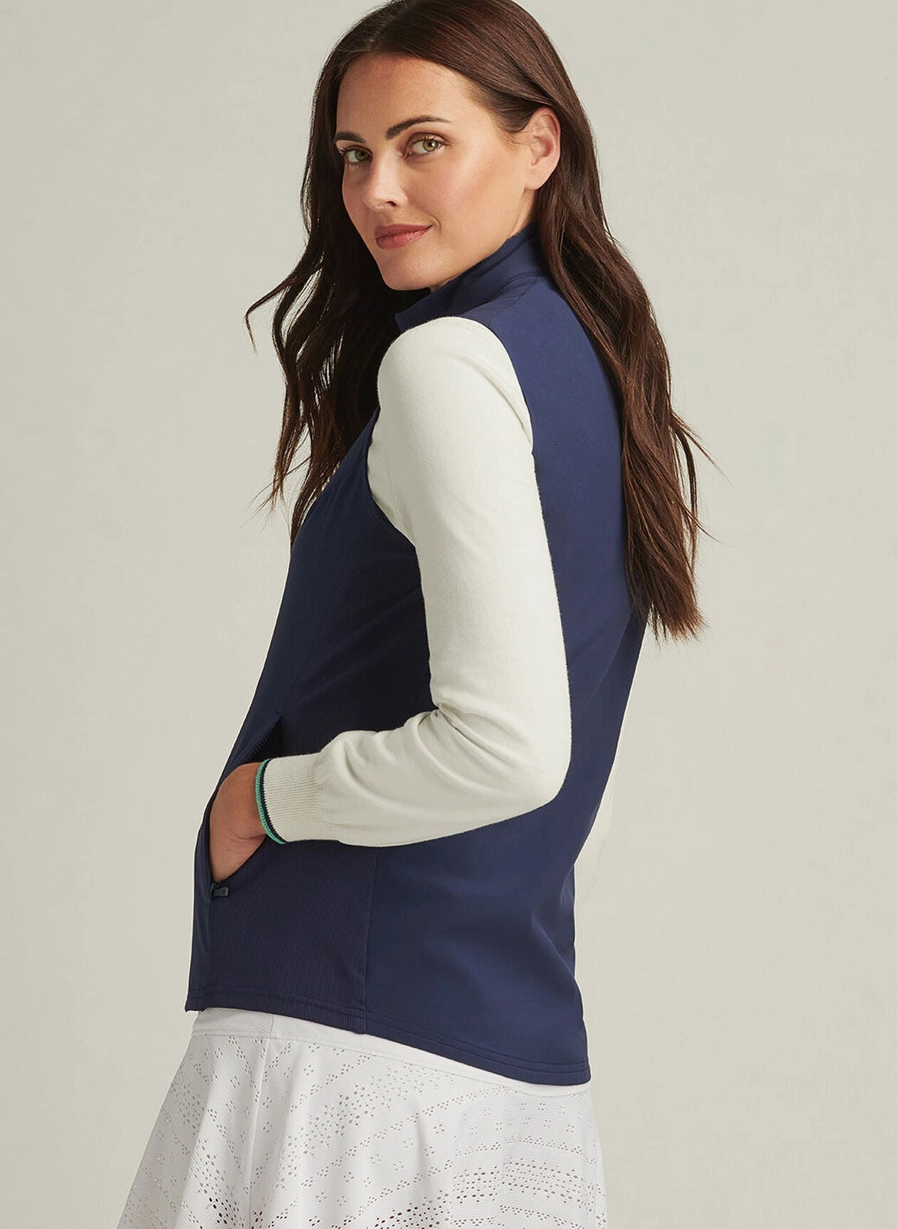 Peter Millar Womens Dunes Vest - Navy Peter Millar Apparel for Women