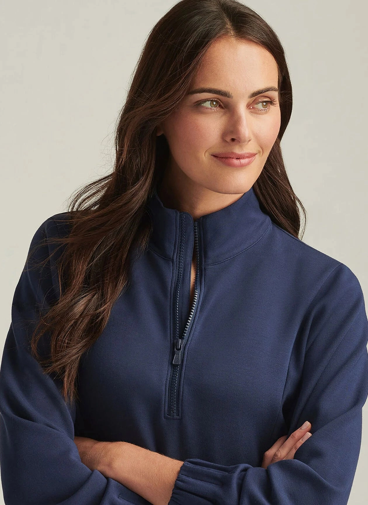 Peter Millar Womens Flora Knit Half-Zip Pullover - Navy Peter Millar Apparel for Women