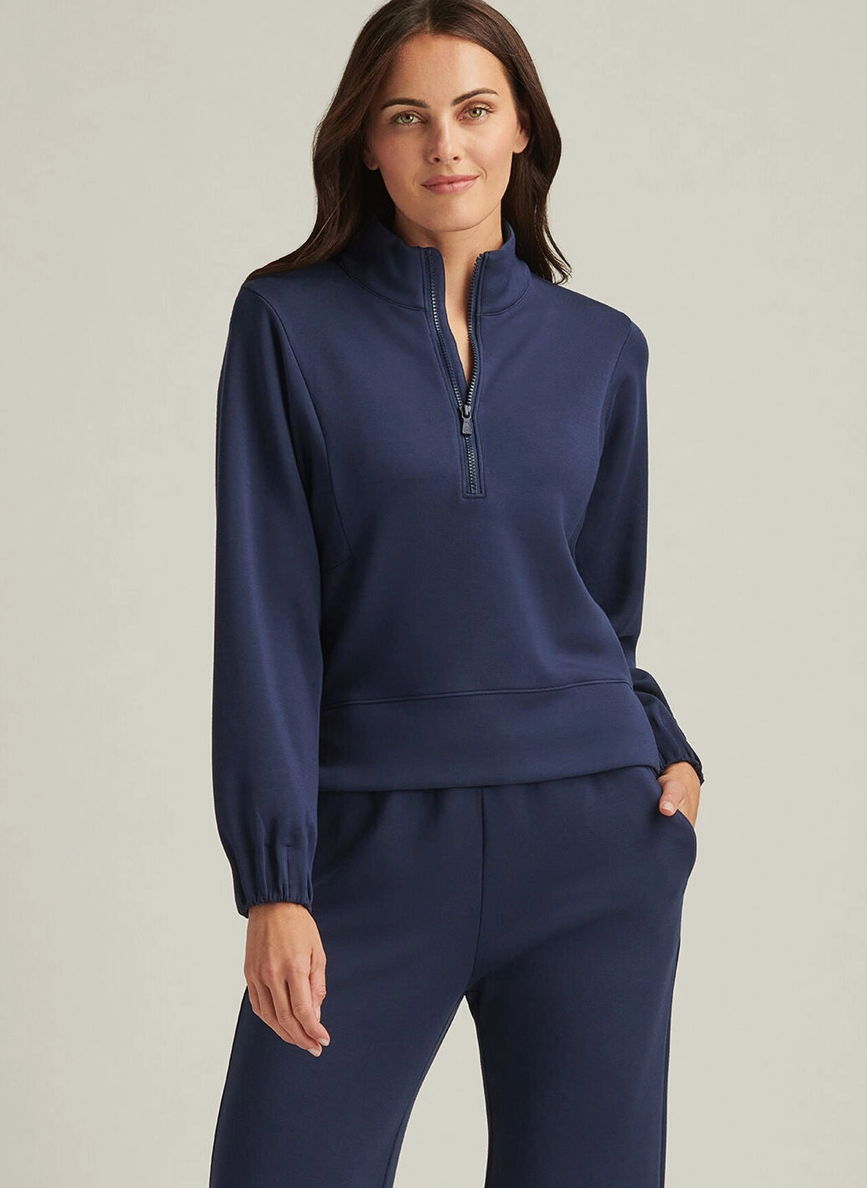Peter Millar Womens Flora Knit Half-Zip Pullover - Navy Peter Millar Apparel for Women