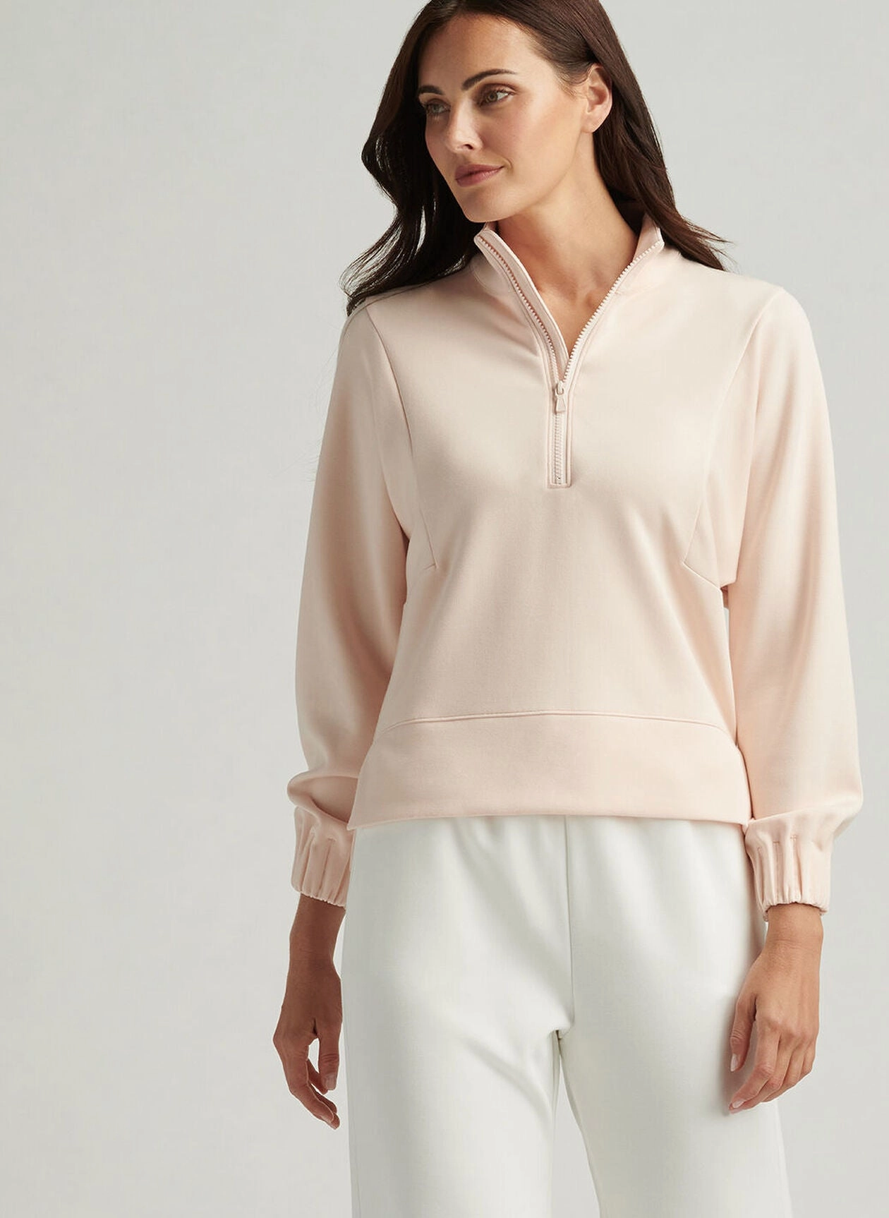 Peter Millar Womens Flora Knit Half-Zip Pullover - Rosewater Peter Millar Apparel for Women