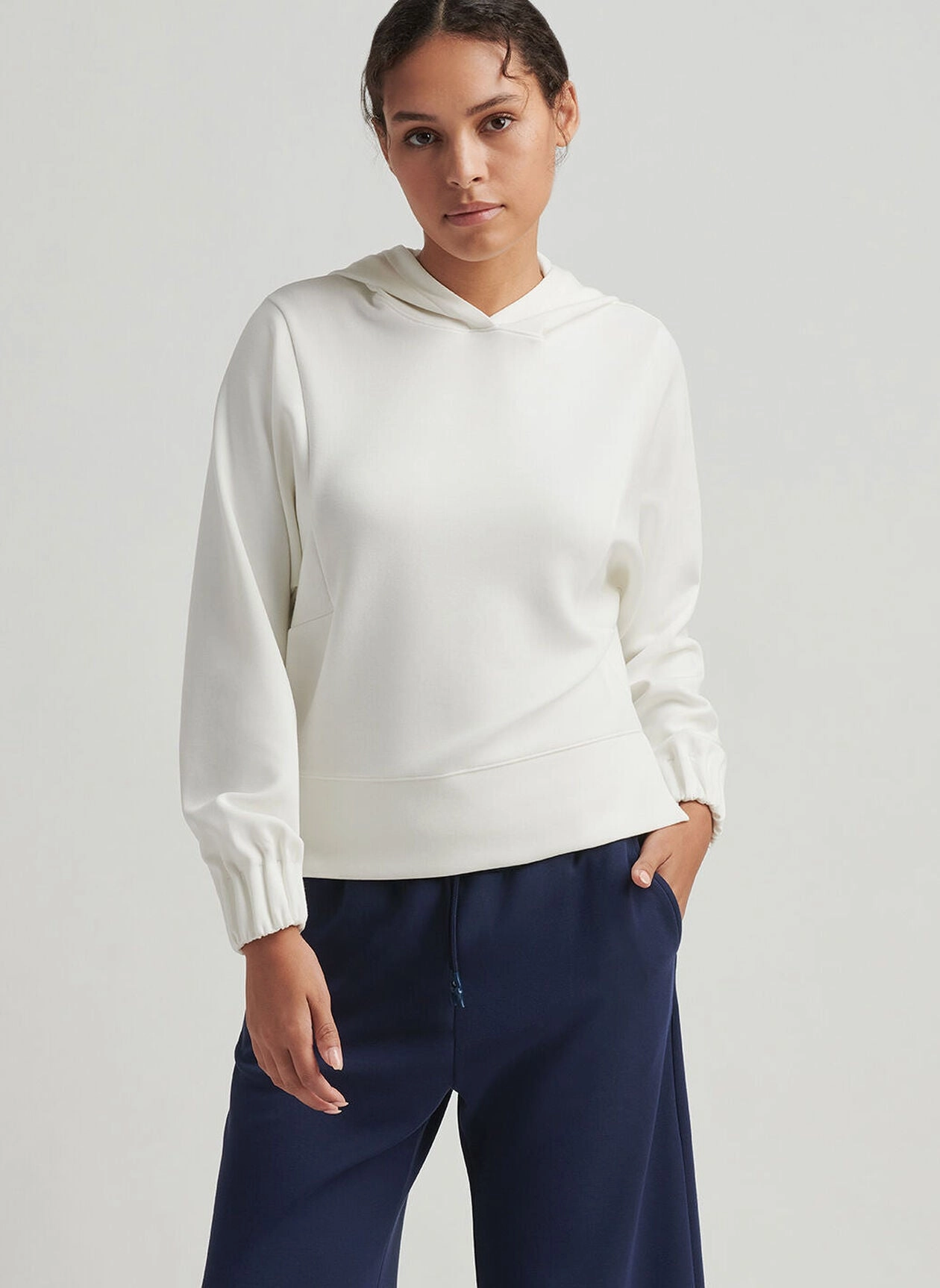 Peter Millar Womens Flora Knit Hoodie - Soft White Peter Millar Apparel for Women