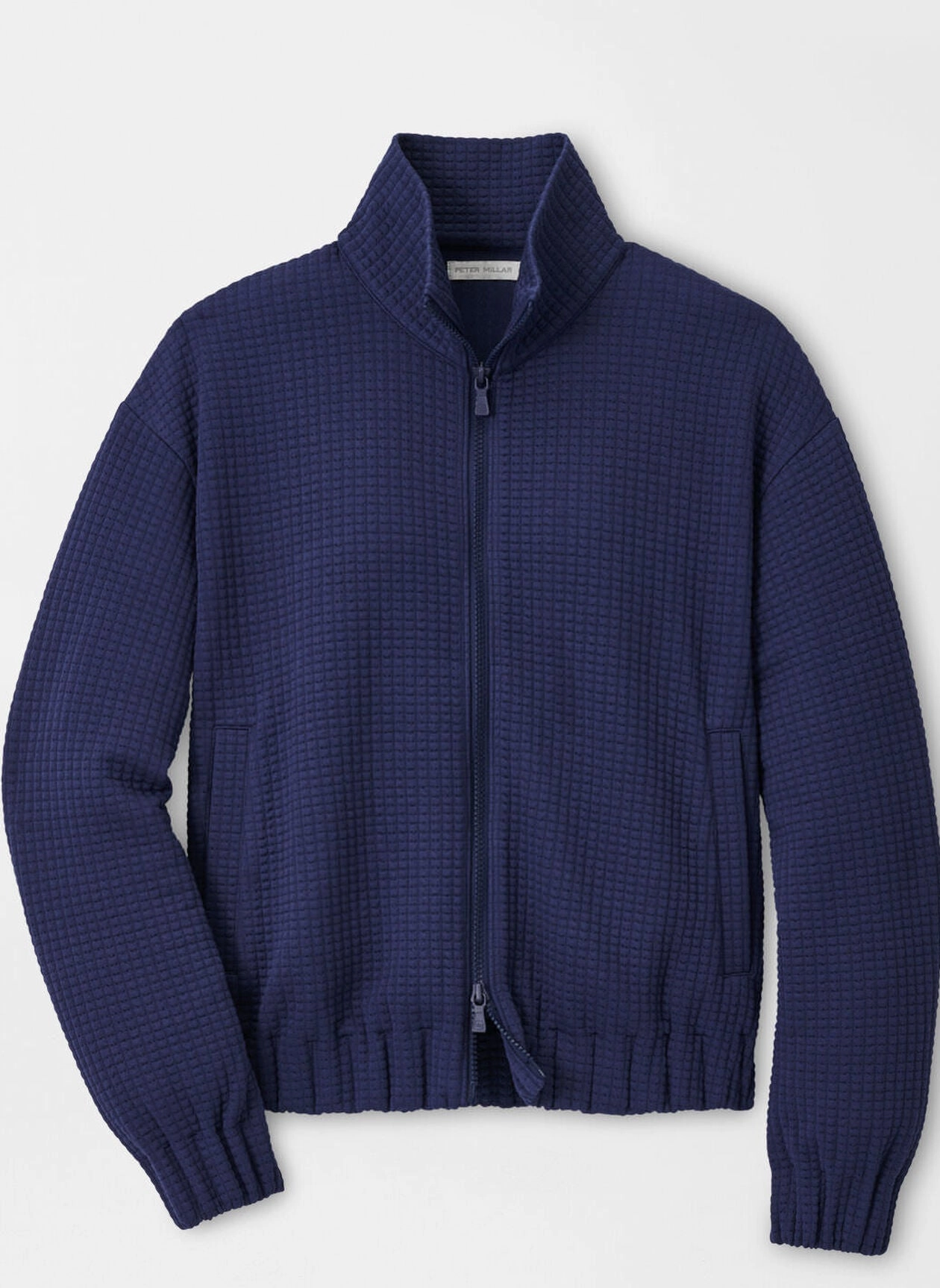 Peter Millar Womens Flora Knit Jacquard Full-Zip Layer - Navy Peter Millar women's fashion line
